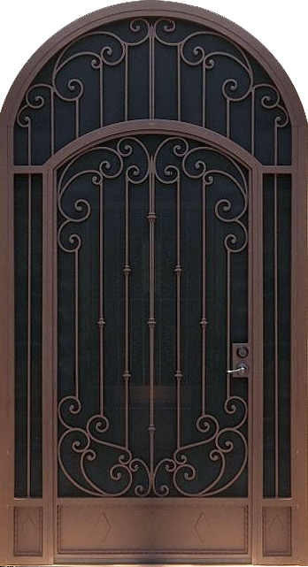 Арочная дверь-решётка для дома или коттеджа ЛД-338