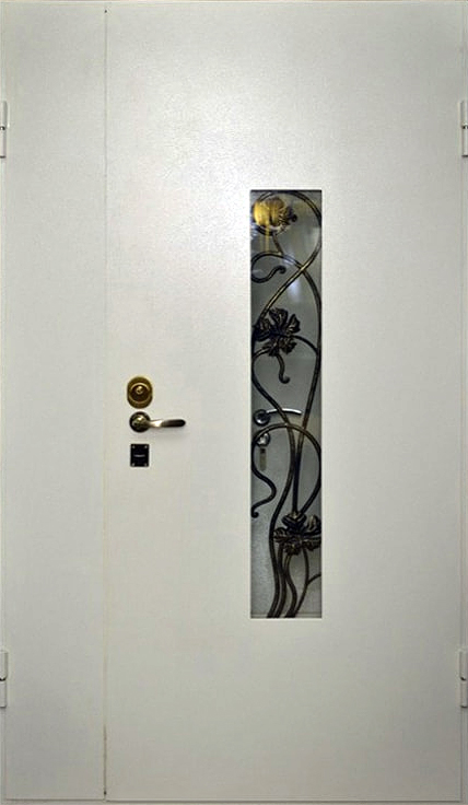 Дверь ЛД-303 с кованым узором в тамбур