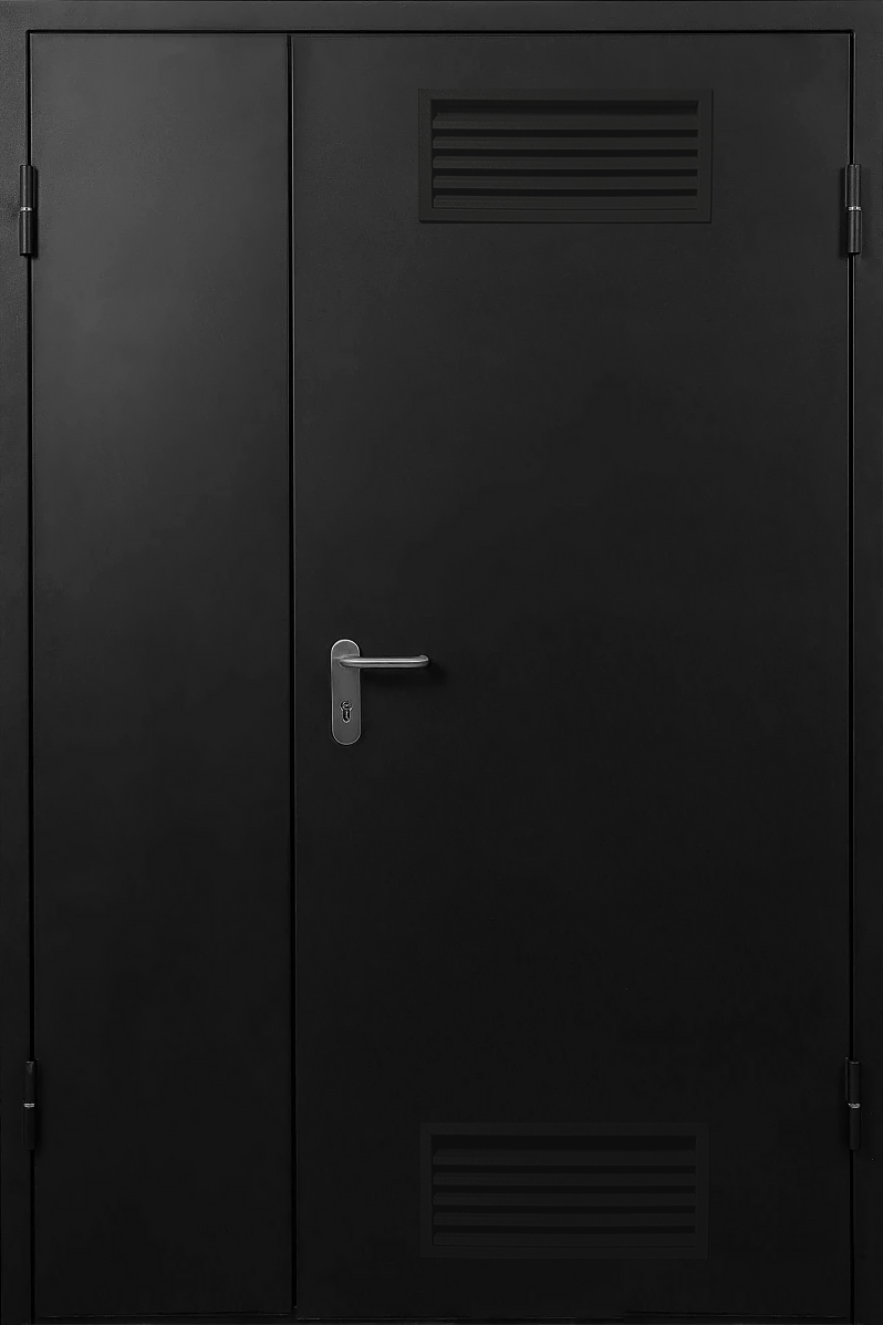 Двупольная противопожарная дверь с решеткой ДПМ ЛД-821 ei-30/ei-60